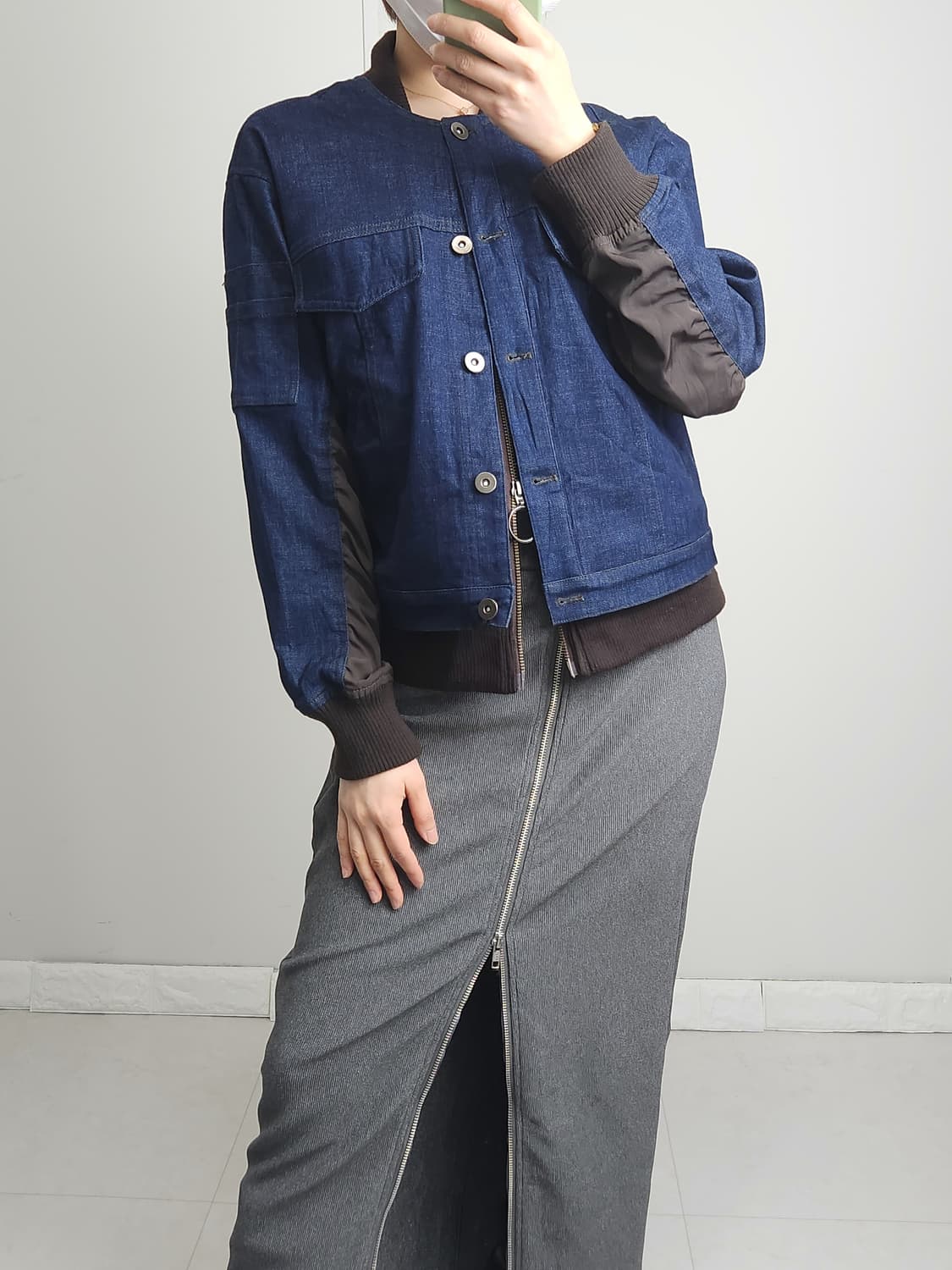 데님 셔링 자켓 상품이미지5
