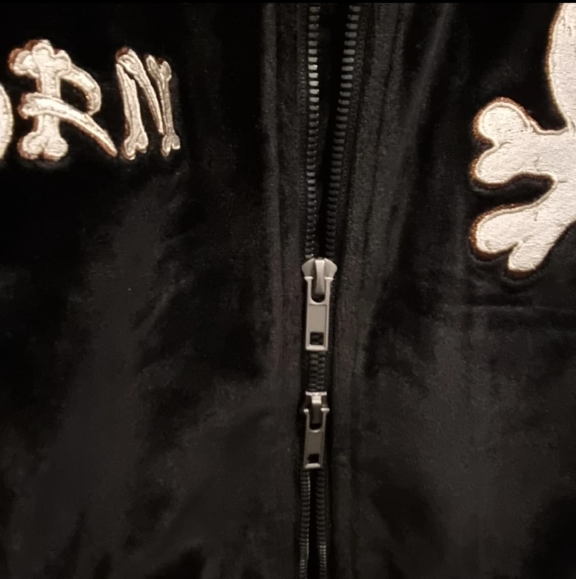 정가12만(새제품m) 파르티멘토 벨벳 수베니어 블루종 캐피탈맛 해골 상품이미지6