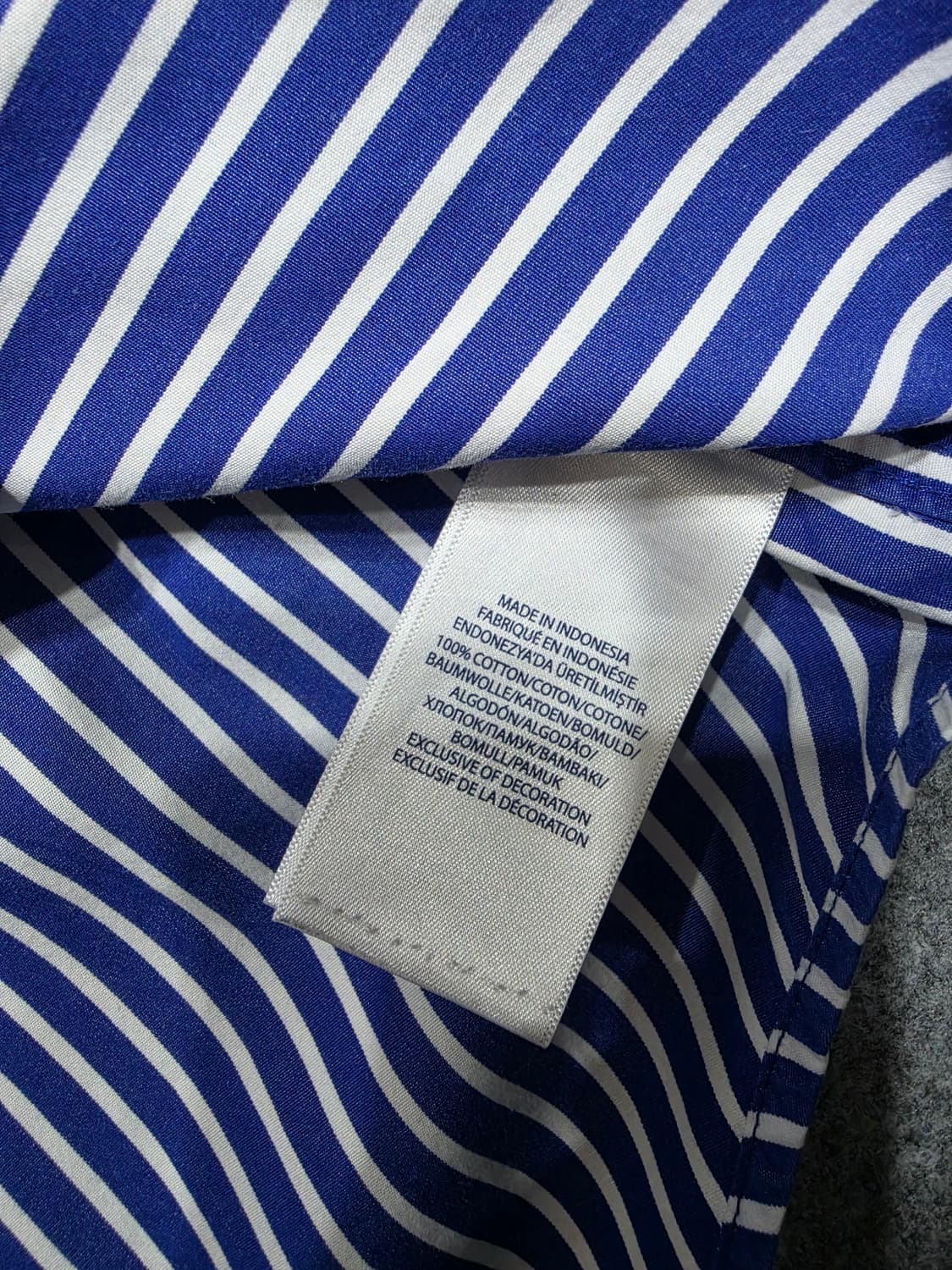 폴로 랄프로렌 블루 스트라이프 셔츠 걸즈 L 상품이미지5