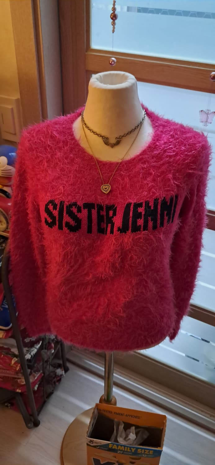 갸루깔 핫핑크 니트  상품이미지4