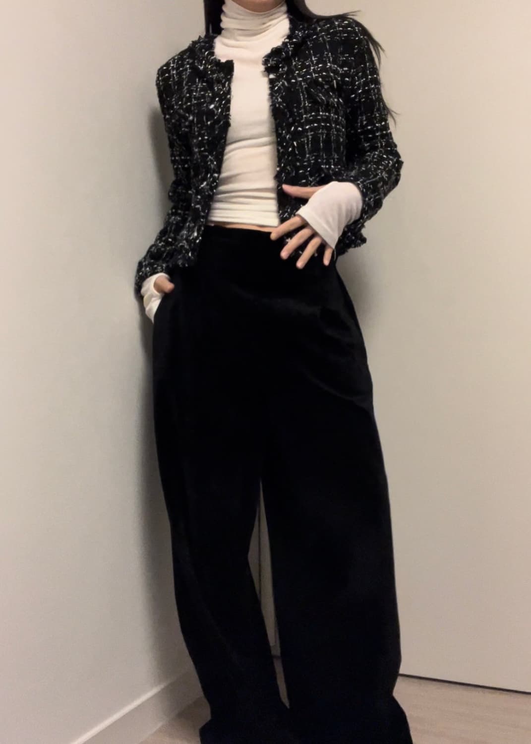black+white tweed jacket 상품이미지2