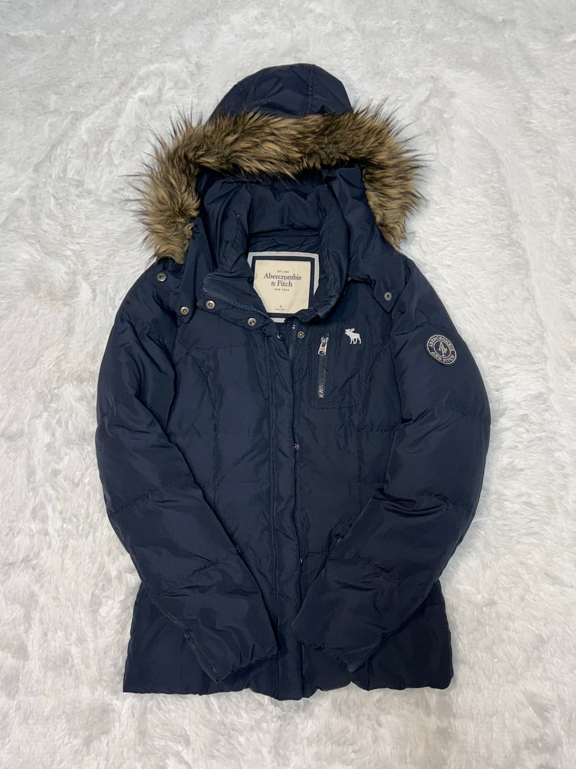 Abercrombie y2k navy fur padding 상품이미지1