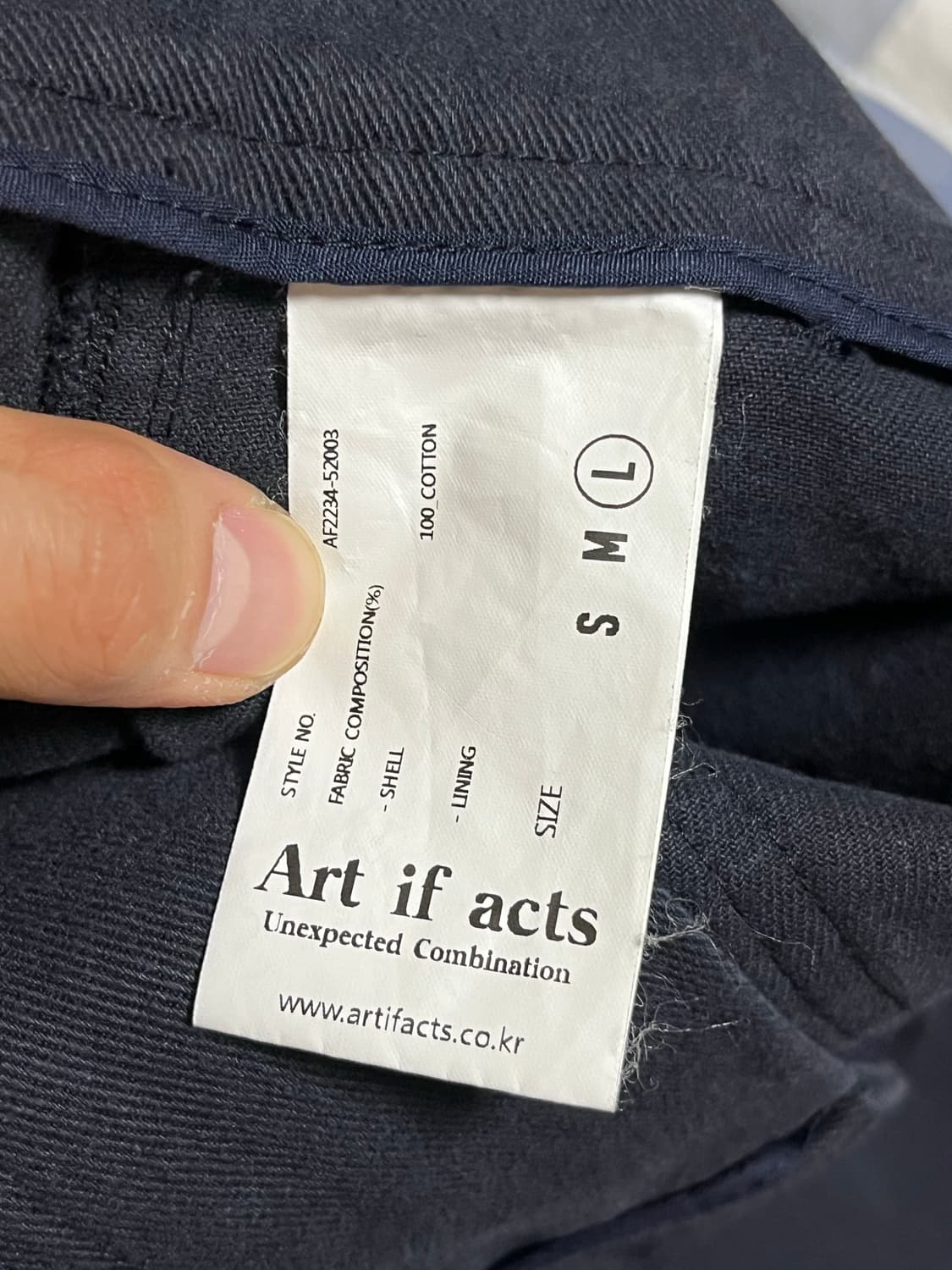 Art if acts 네이비 코튼 팬츠 상품이미지6