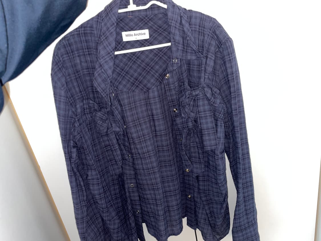 밀로우먼 리본 셔츠 상품이미지3