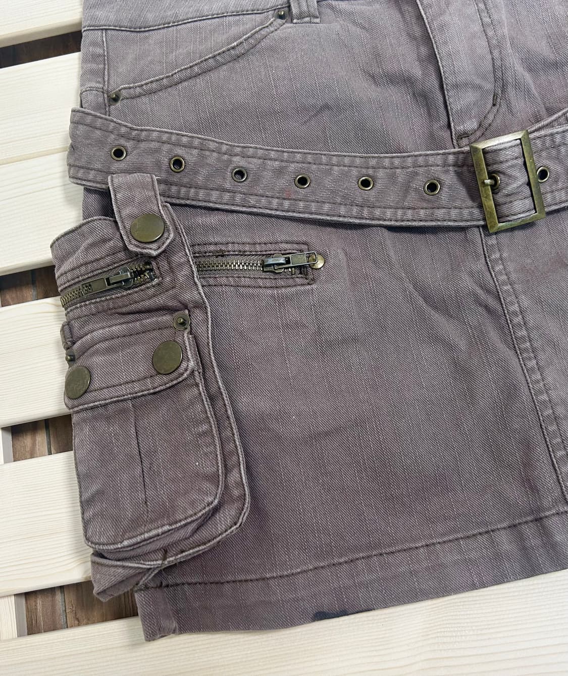 일본빈티지 y2k무드 대장 포켓 벨트 디테일 스커트 갸루와투케 핀터레스트 상품이미지3