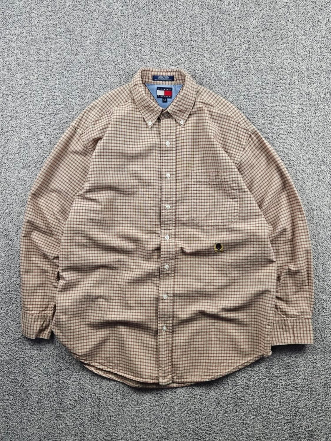 타미힐피거 깅엄 체크 패턴 포켓 셔츠 ( L ) / 11474 상품이미지1