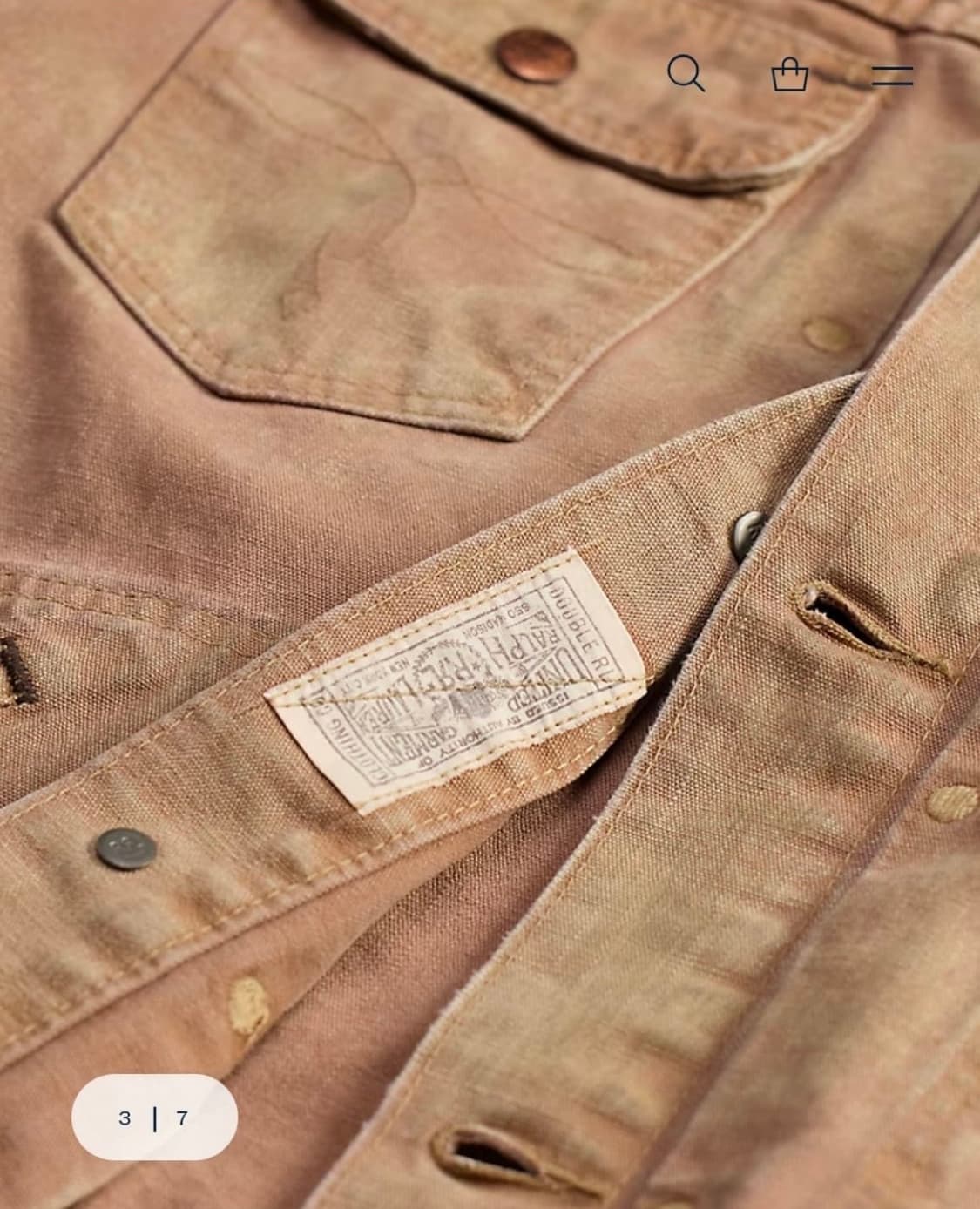 RRL 디스트레스트 캔버스 트러커 L 상품이미지3