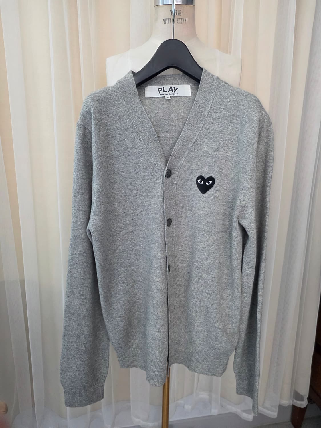 꼼데가르송 PLAY 가디건 그레이 S 상품이미지1