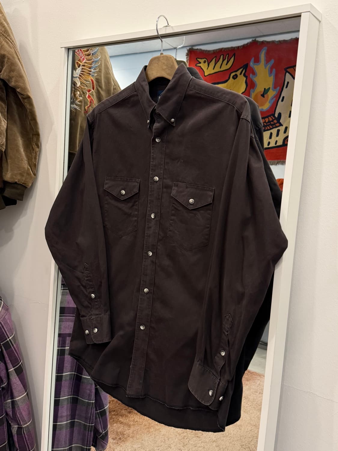 90s Wrangler 랭글러 웨스턴 워크 셔츠 상품이미지1