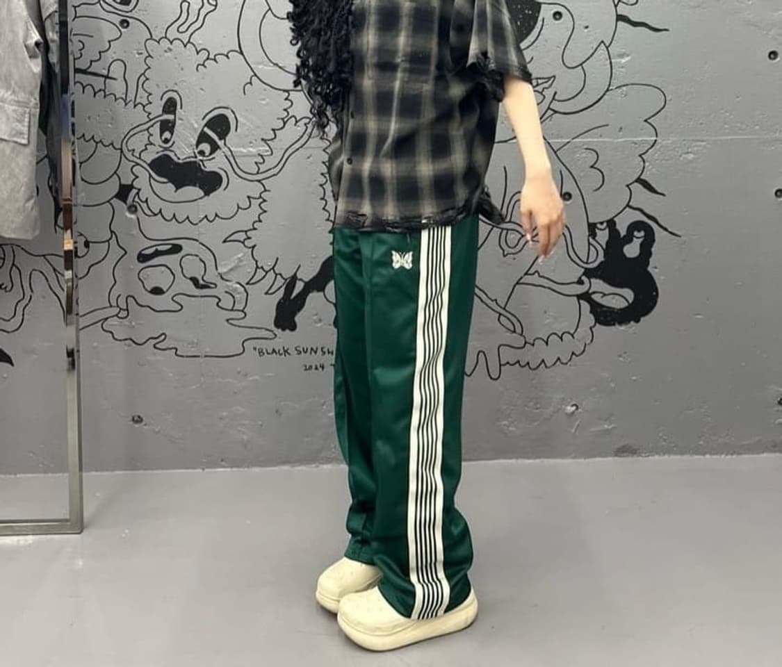 새상품) 니들스x비버 별주 폴리 트랙팬츠 M 상품이미지3