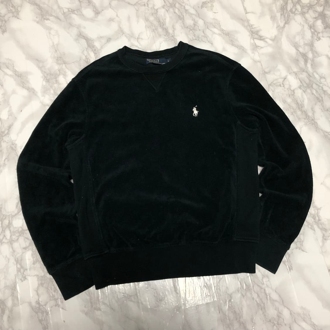 폴로 랄프로렌 벨벳 맨투맨 상태굿 희귀 상품이미지1
