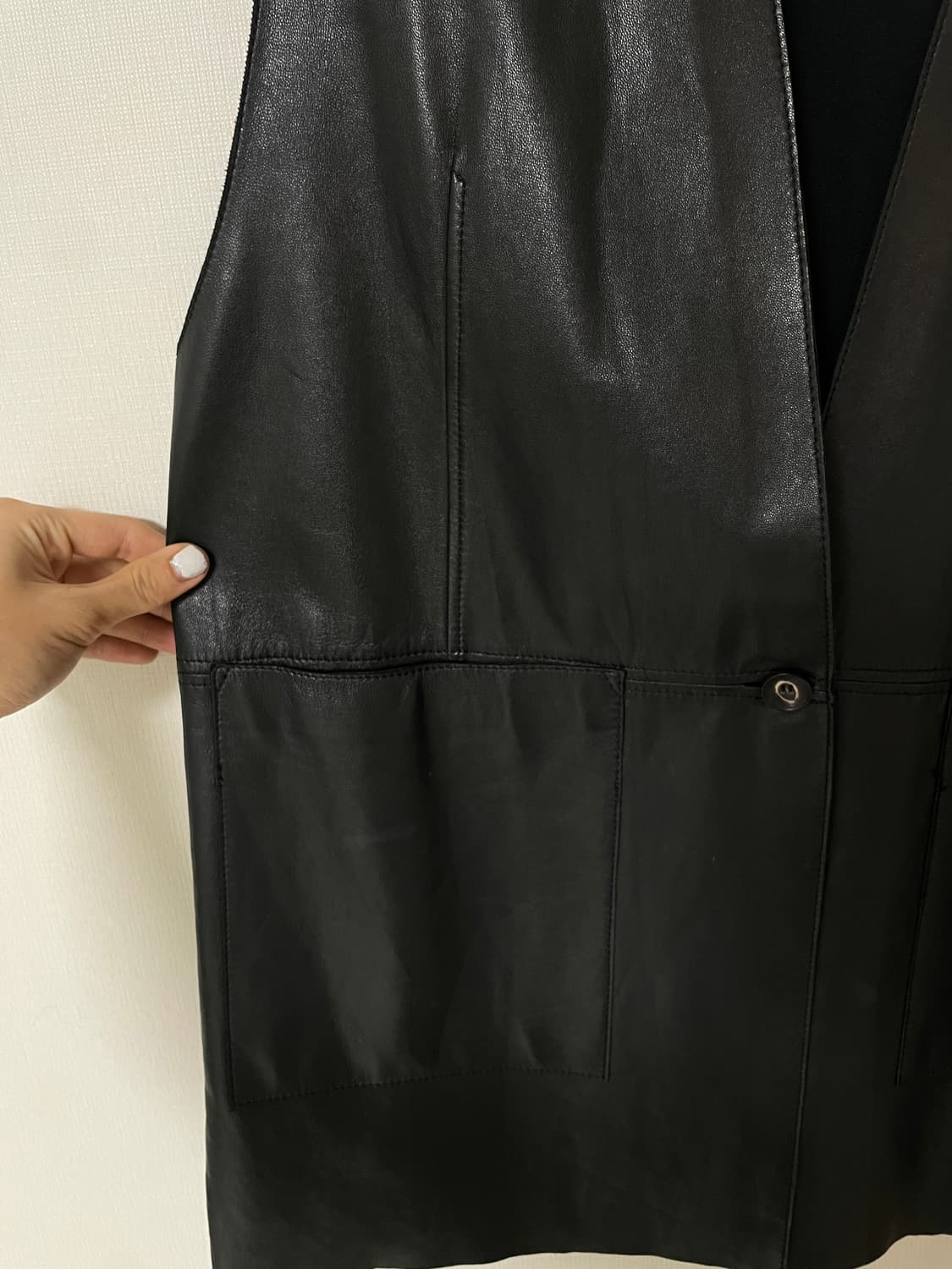 헬무트 랭 레더 베스트 M 상품이미지4