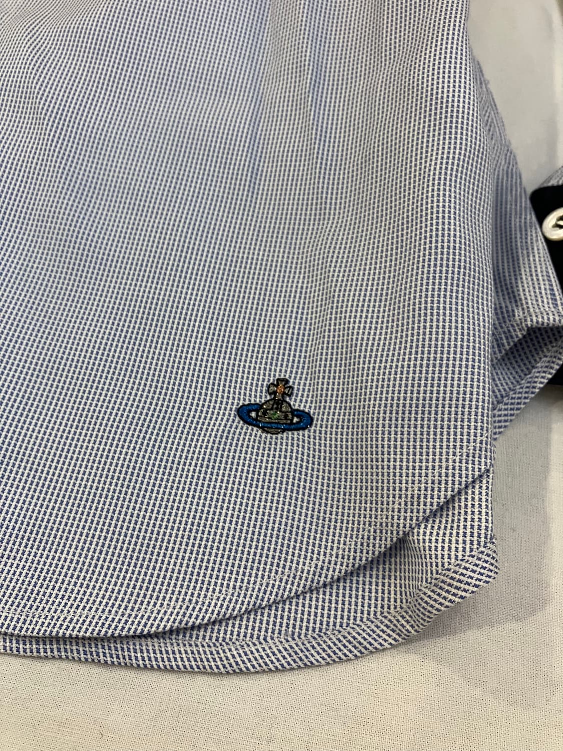 00s 비비안 웨스트우드 맨 스트라이프 클레릭 셔츠 상품이미지4