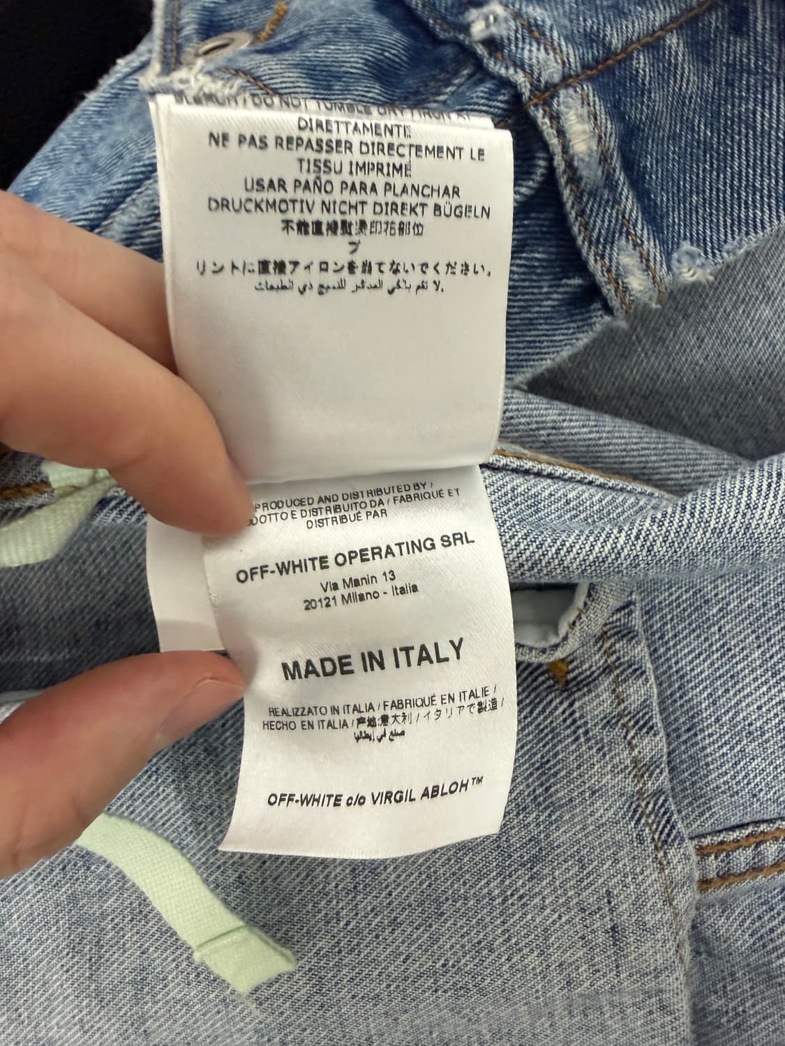 오프화이트 데님자켓 (버질아블로) 상품이미지5