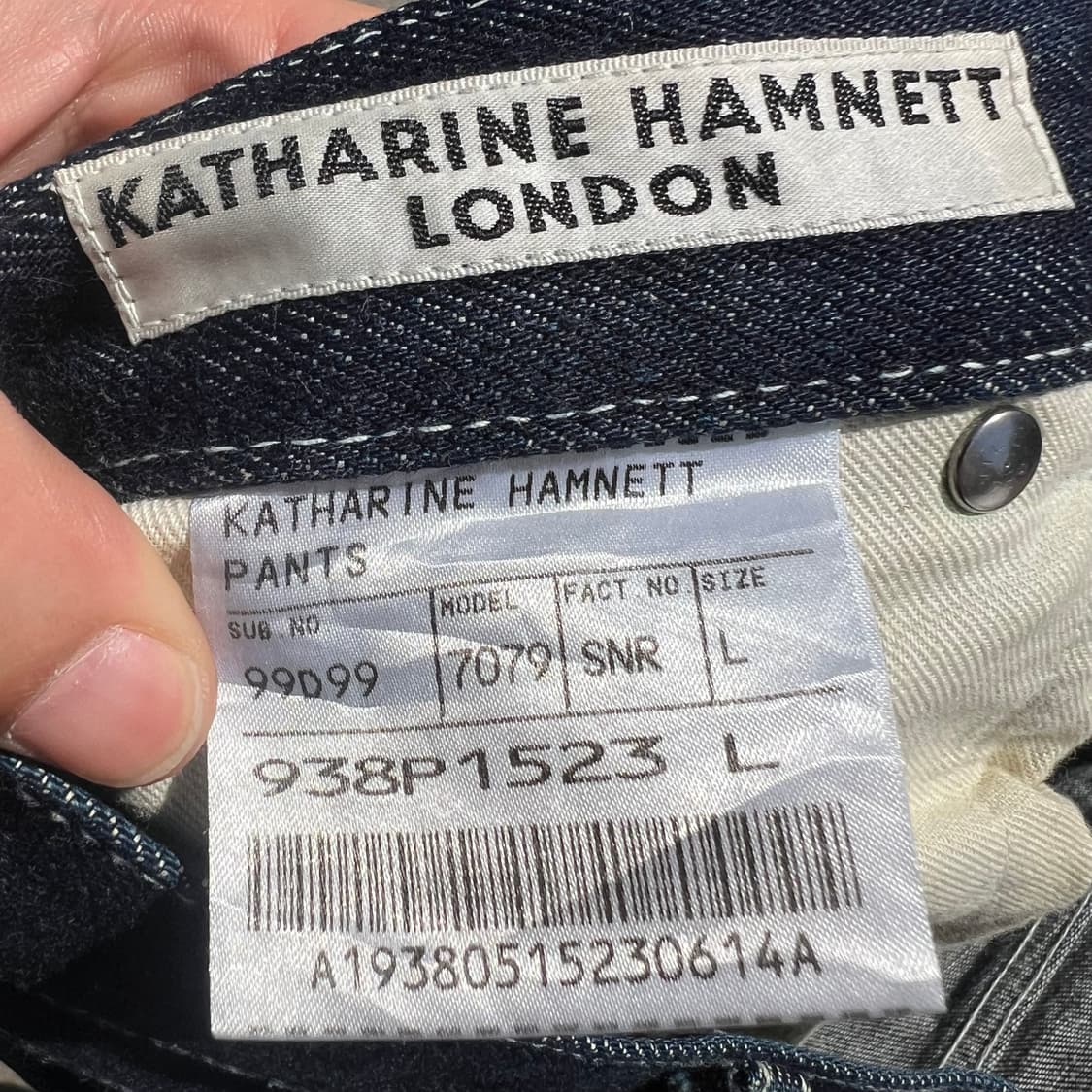캐서린 햄넷 셀비지 데님 팬츠 상품이미지9