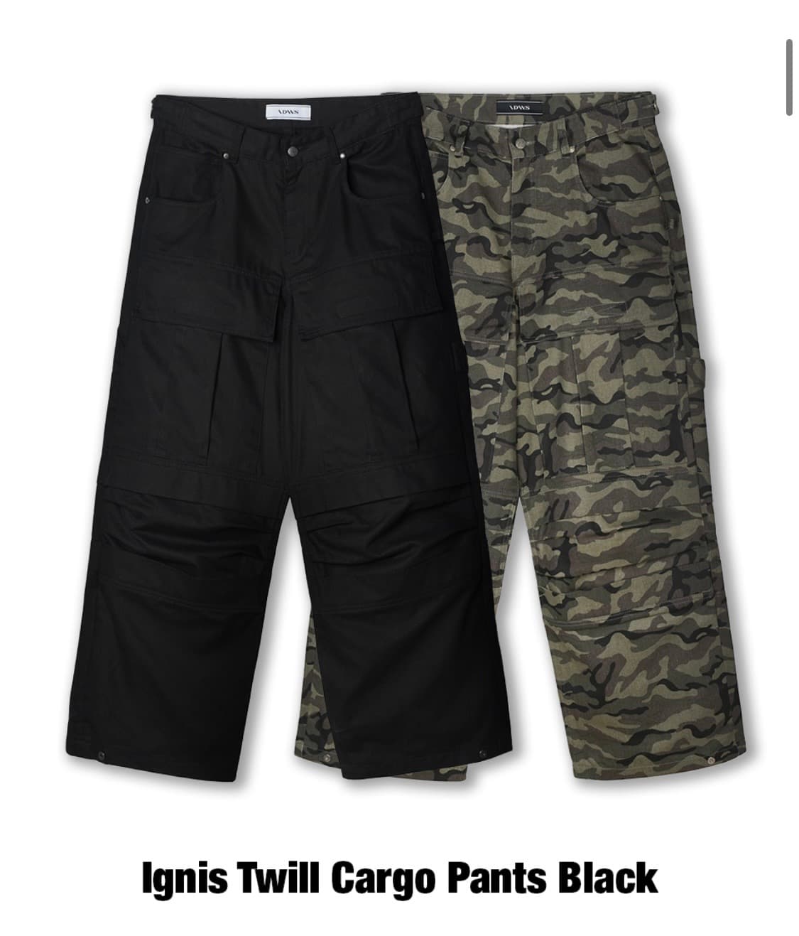 아이돈워너셀 블랙 카고 팬츠 상품이미지4