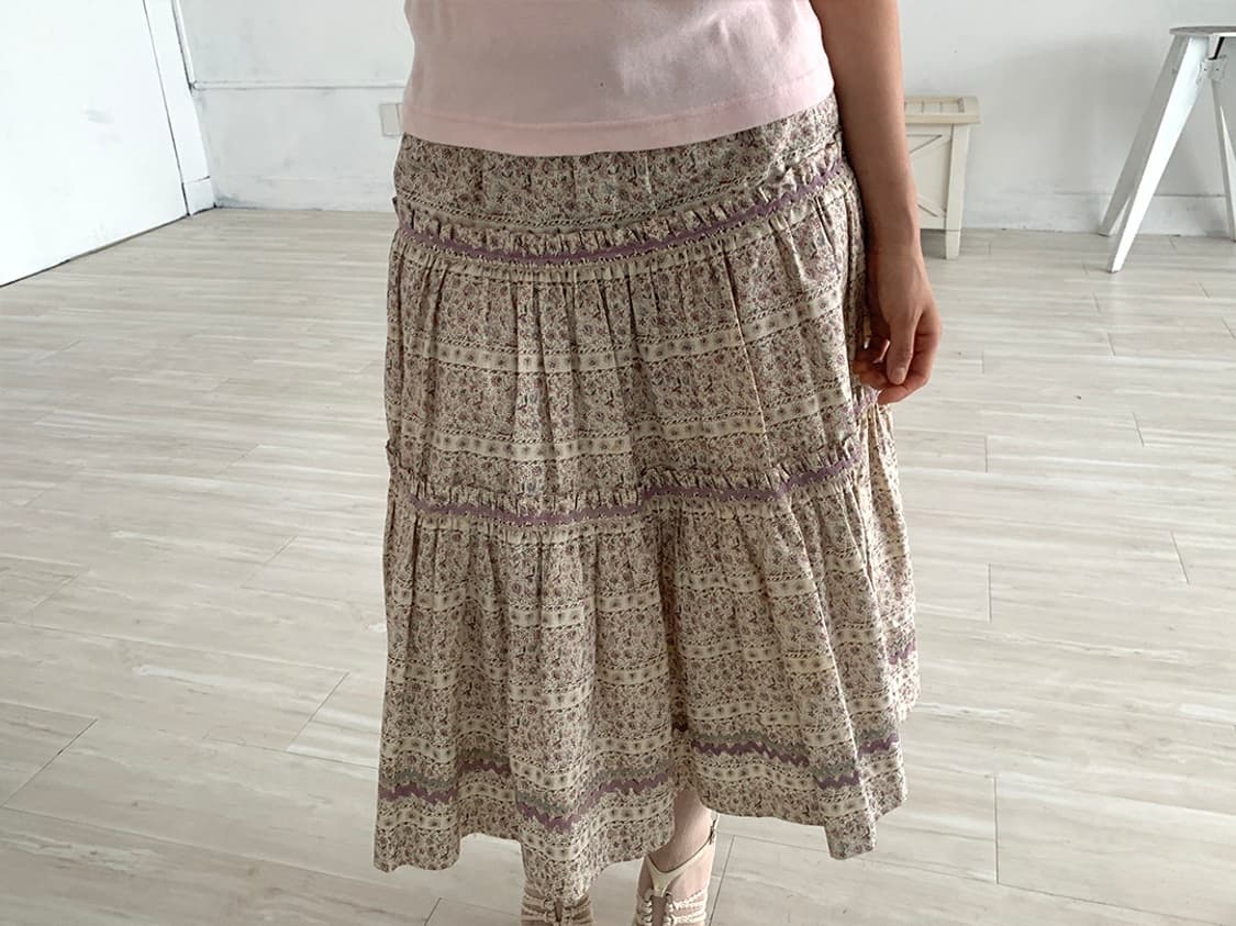 Floral Tiered Midi Skirt 상품이미지2