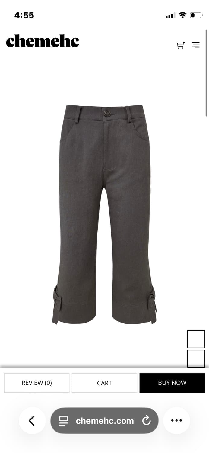 체메씨 카프리팬츠 차콜 상품이미지1