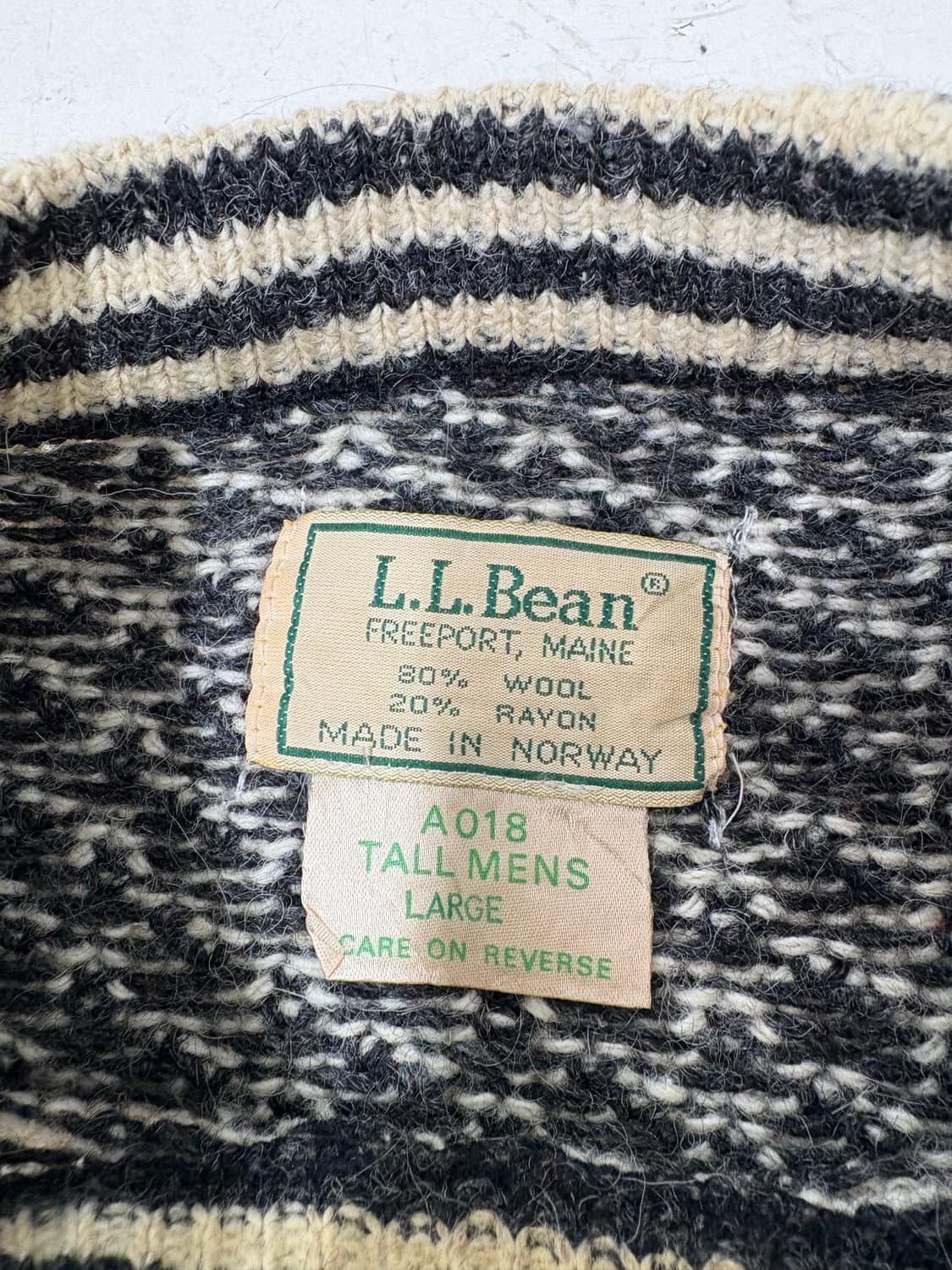 80’s LL Bean Bird eye wool Sweater. 상품이미지6