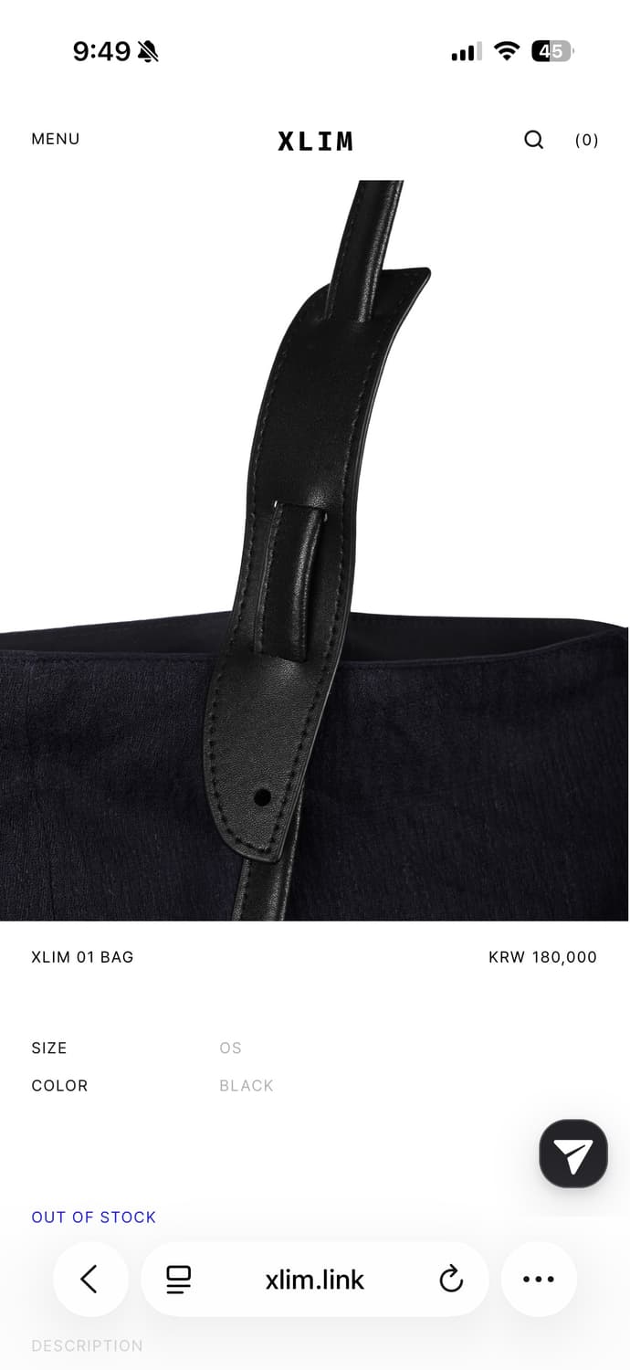 XLIM 01 BAG BLACK 상품이미지5