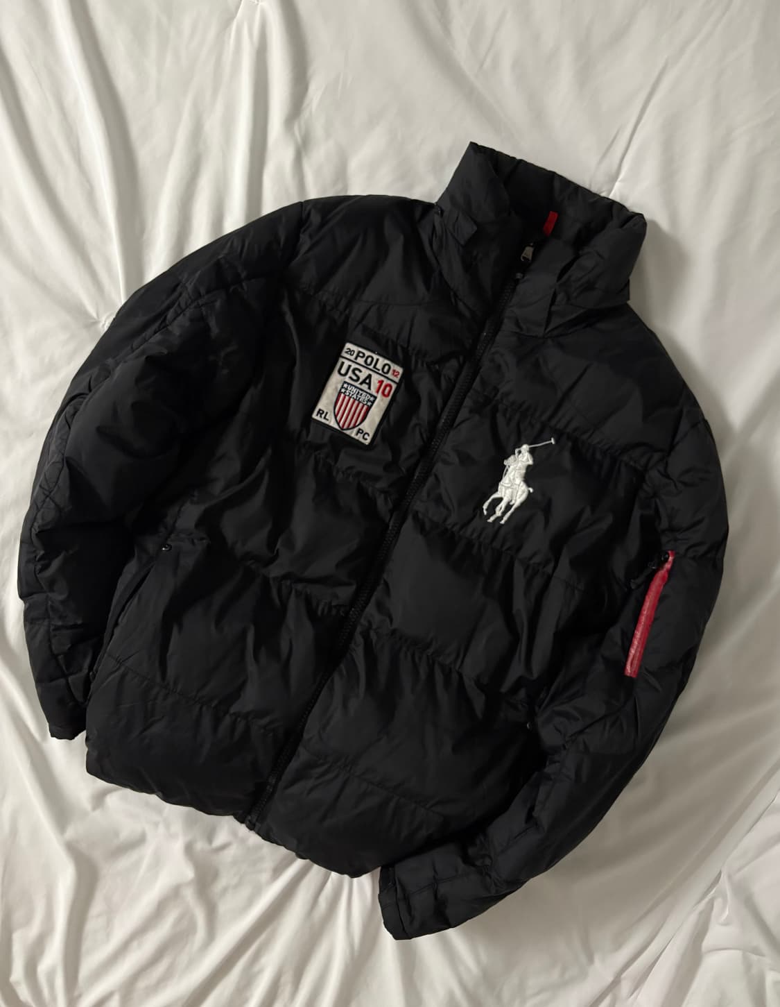폴로 빅포니 성조기 패딩 블랙 상품이미지2