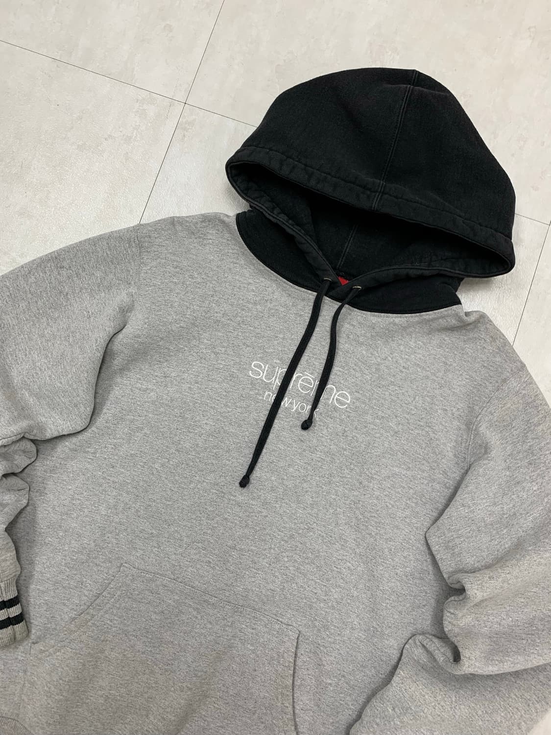 슈프림 클래식 로고 투톤 후드티 FW15 #592 상품이미지2