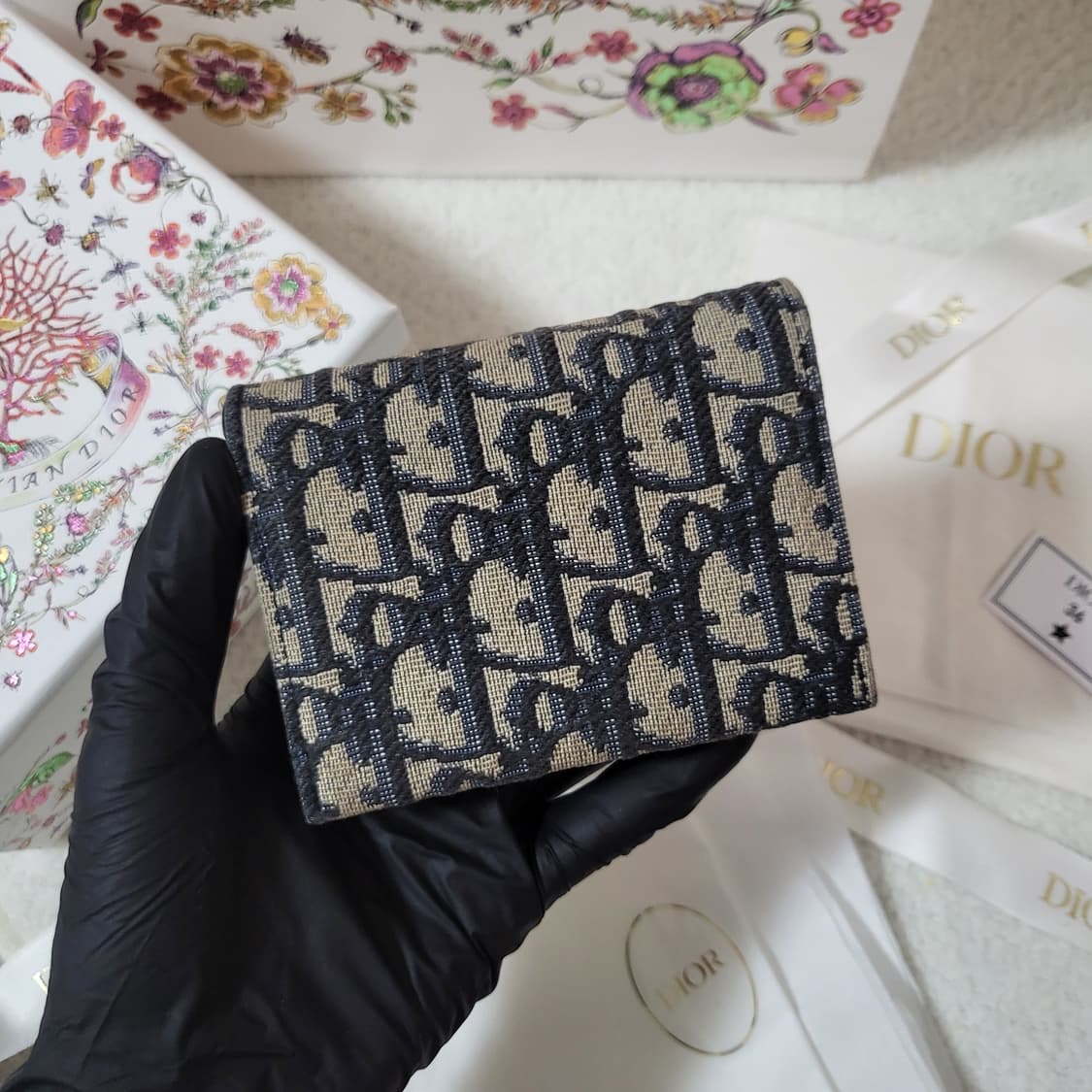 [풀구성] 디올 오블리크 새들 아코디언 카드지갑  상품이미지3