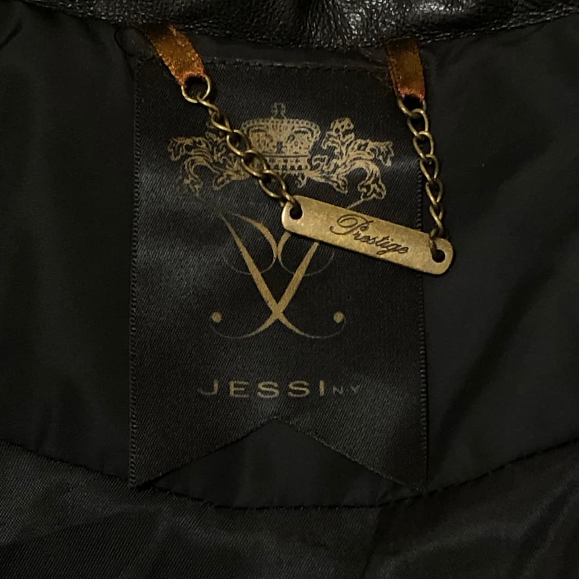 제시뉴욕 스터드 오리털 양가죽 레더 투웨이 숏패딩 55 갸루 펑크 상품이미지4