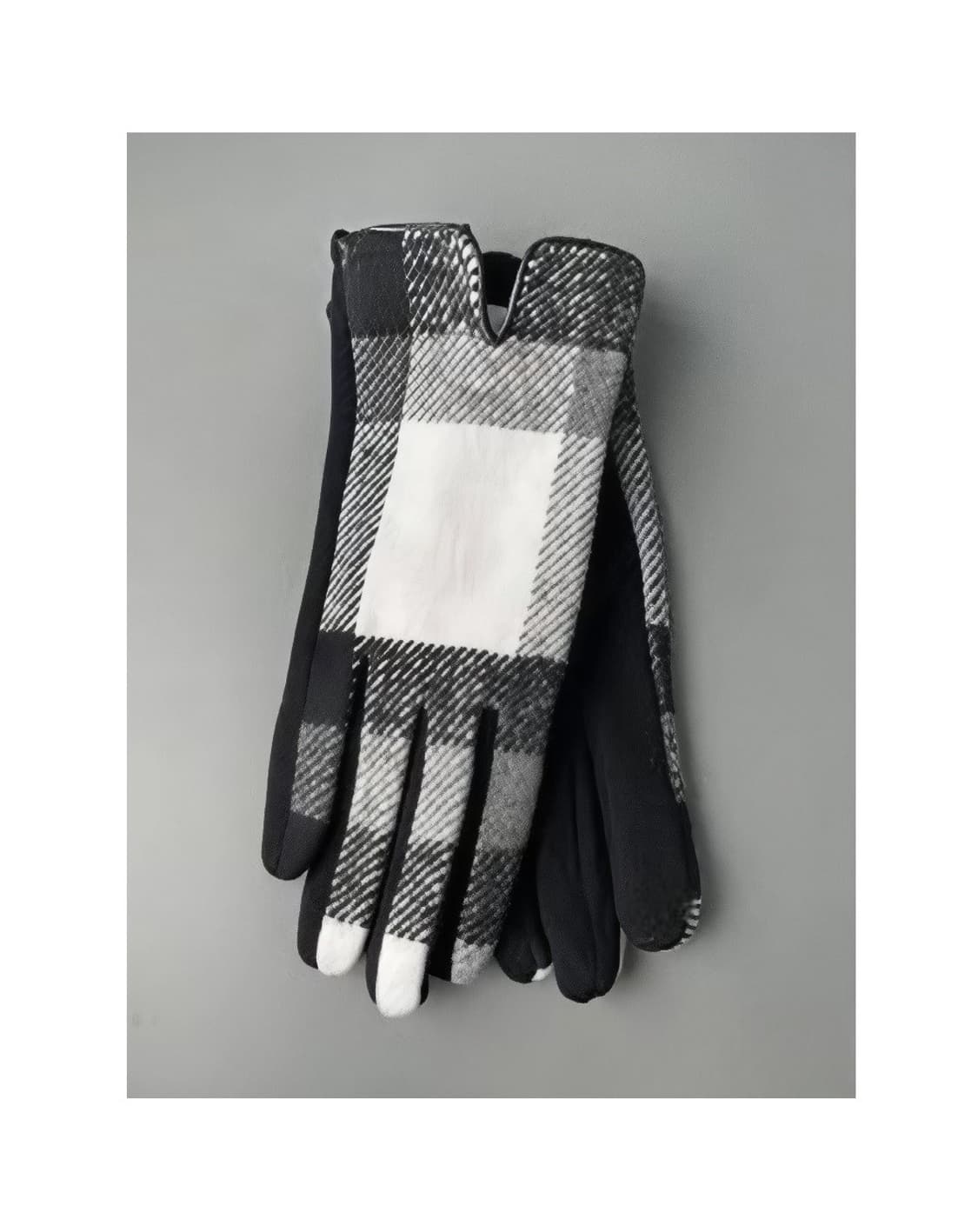 여성용 그레이 체크 장갑 1번 (새상품) 상품이미지1