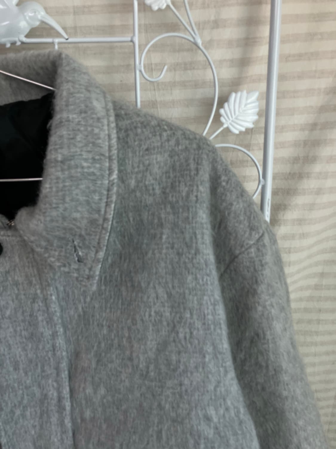 빈티지 그레이 모헤어 집업 블루종 y2k 스트릿 갸루 펑키 일본빈티지  상품이미지4