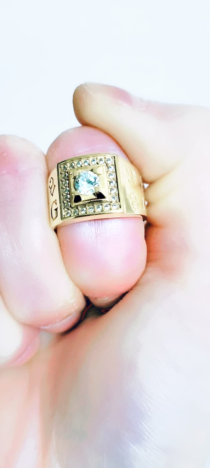 [당장.연락주세요❗] 18KGP. 도금 골드색 반지. 13호 판매합니다❗ 상품이미지1