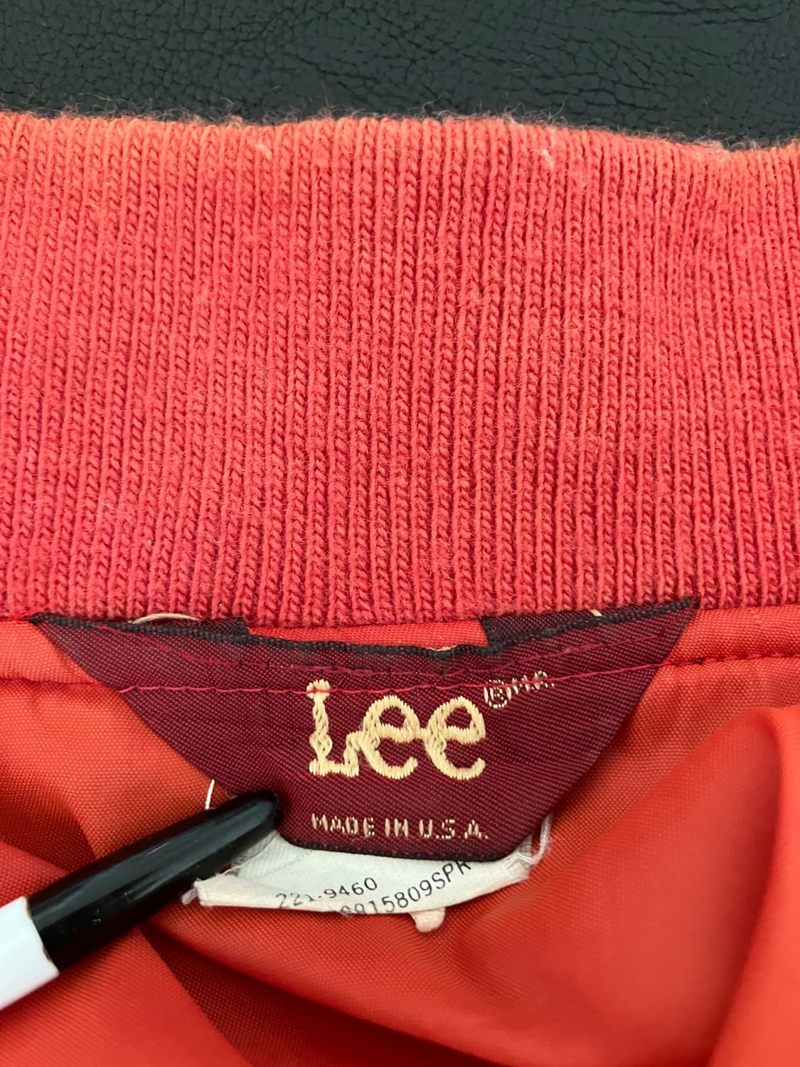 🇺🇸 70s Lee riders 코튼 폴리 레드 블루종 봄버 상품이미지4