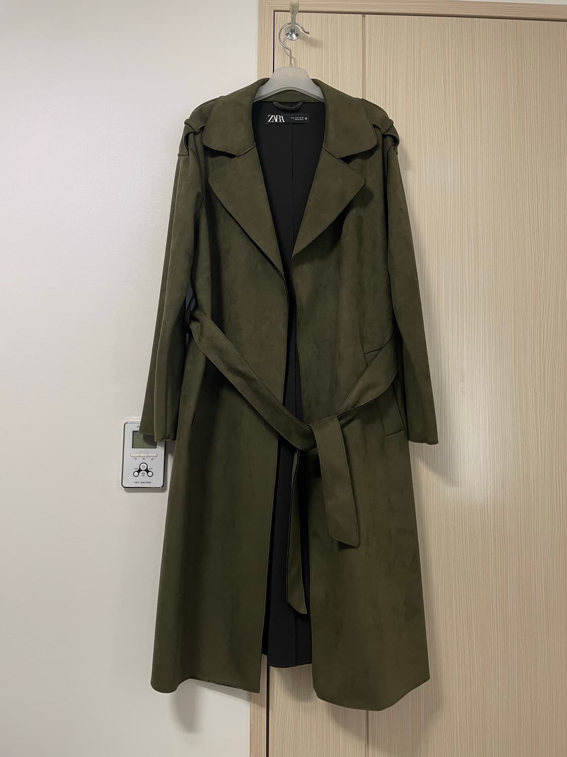 자라 스웨이드 트렌치코트 카키 55 상품이미지2