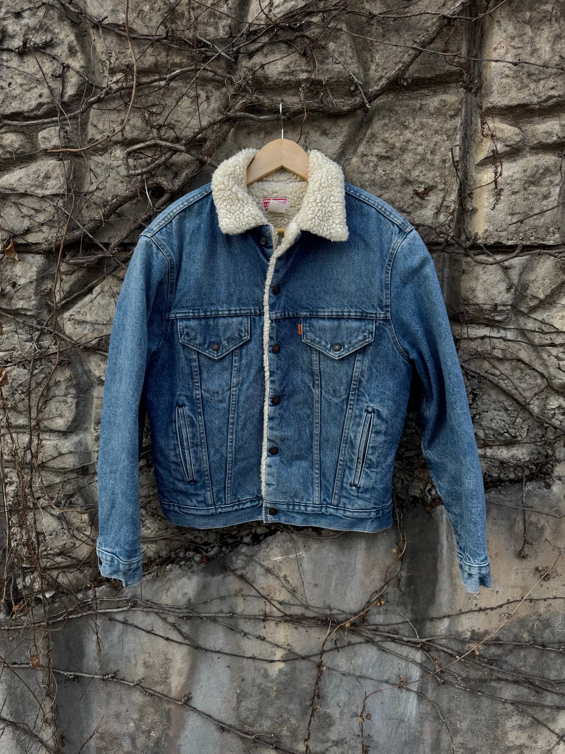 80s 리바이스 빈티지 오렌지탭 쉐르파 데님 트러커 자켓 웨스턴 상품이미지1