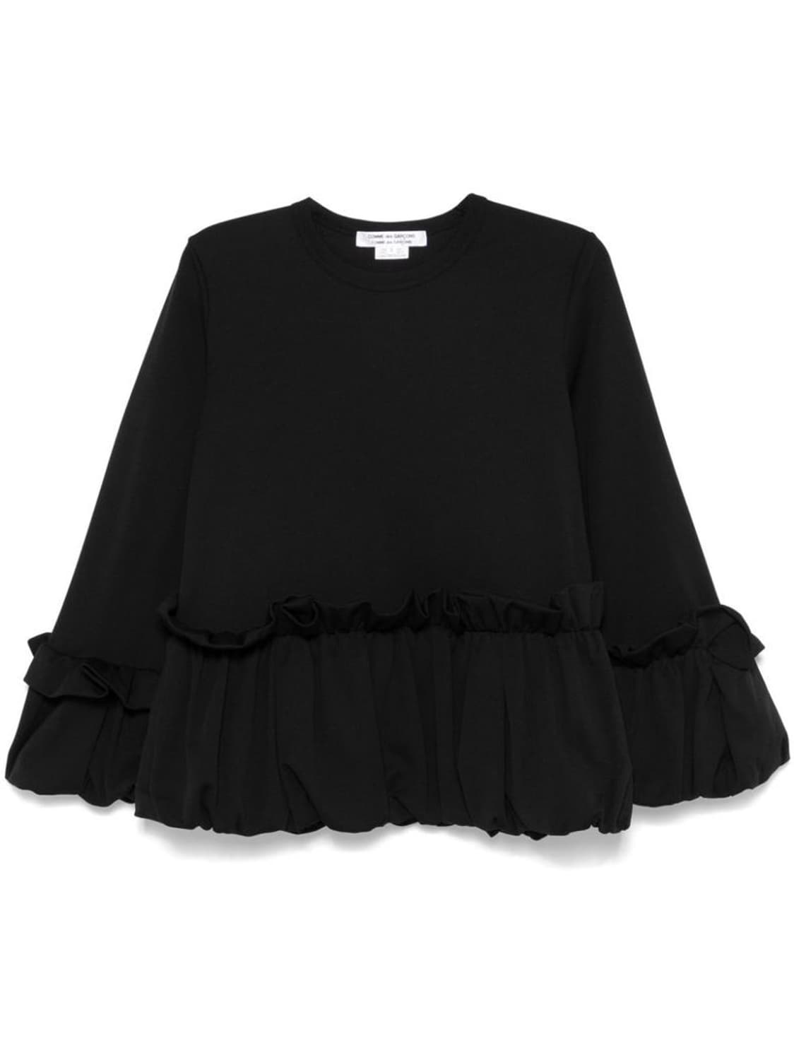 Comme des Garçons 꼼꼼 25ss 프릴 블랙 탑 xs 상품이미지1