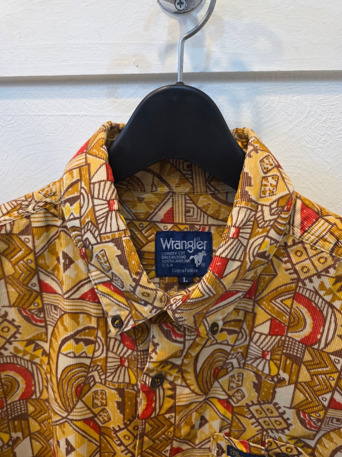 랭글러 코듀로이 빈티지패턴 셔츠 L 상품이미지1