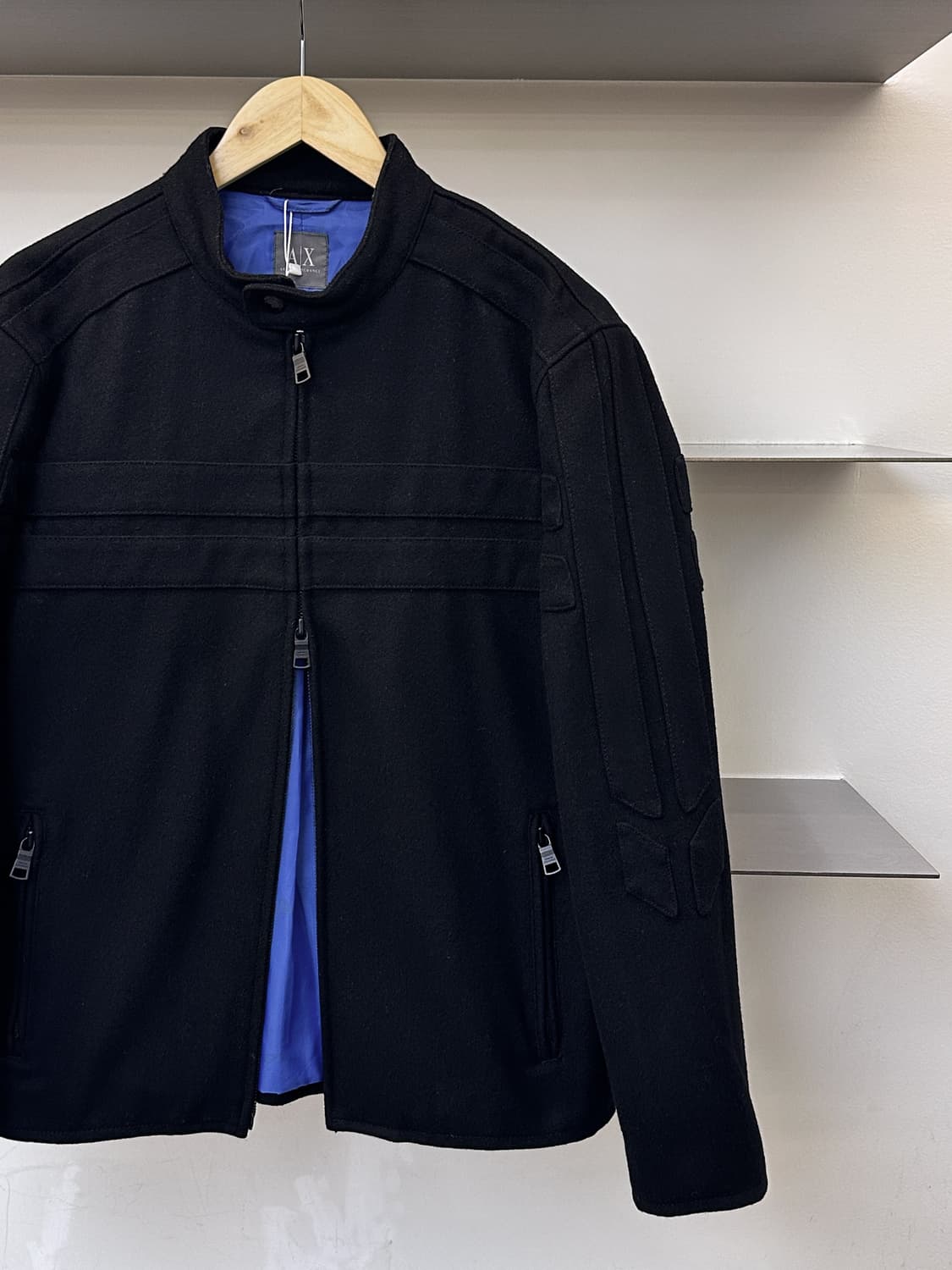 아르마니 익스체인지 투웨이 패널 울 자켓 상품이미지2