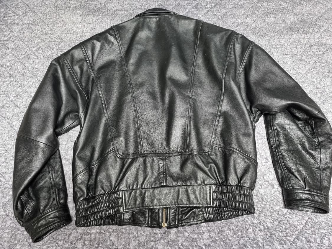 leather limited 더블칼라 가죽 봄버 자켓 110 상품이미지2