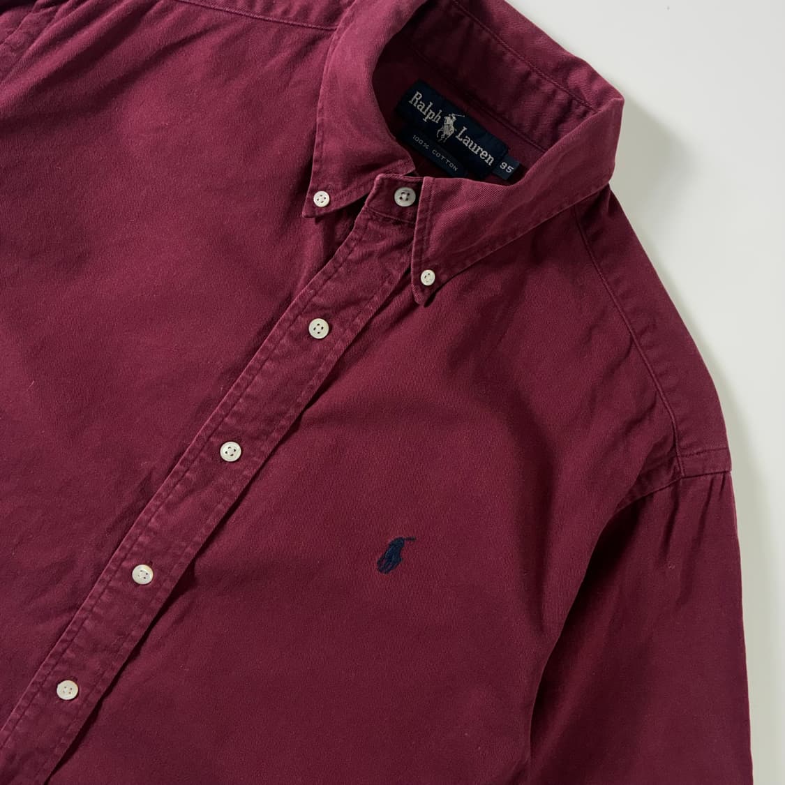 Polo  폴로 랄프로렌 자수 코튼 버건디 옥스퍼드 셔츠  상품이미지3