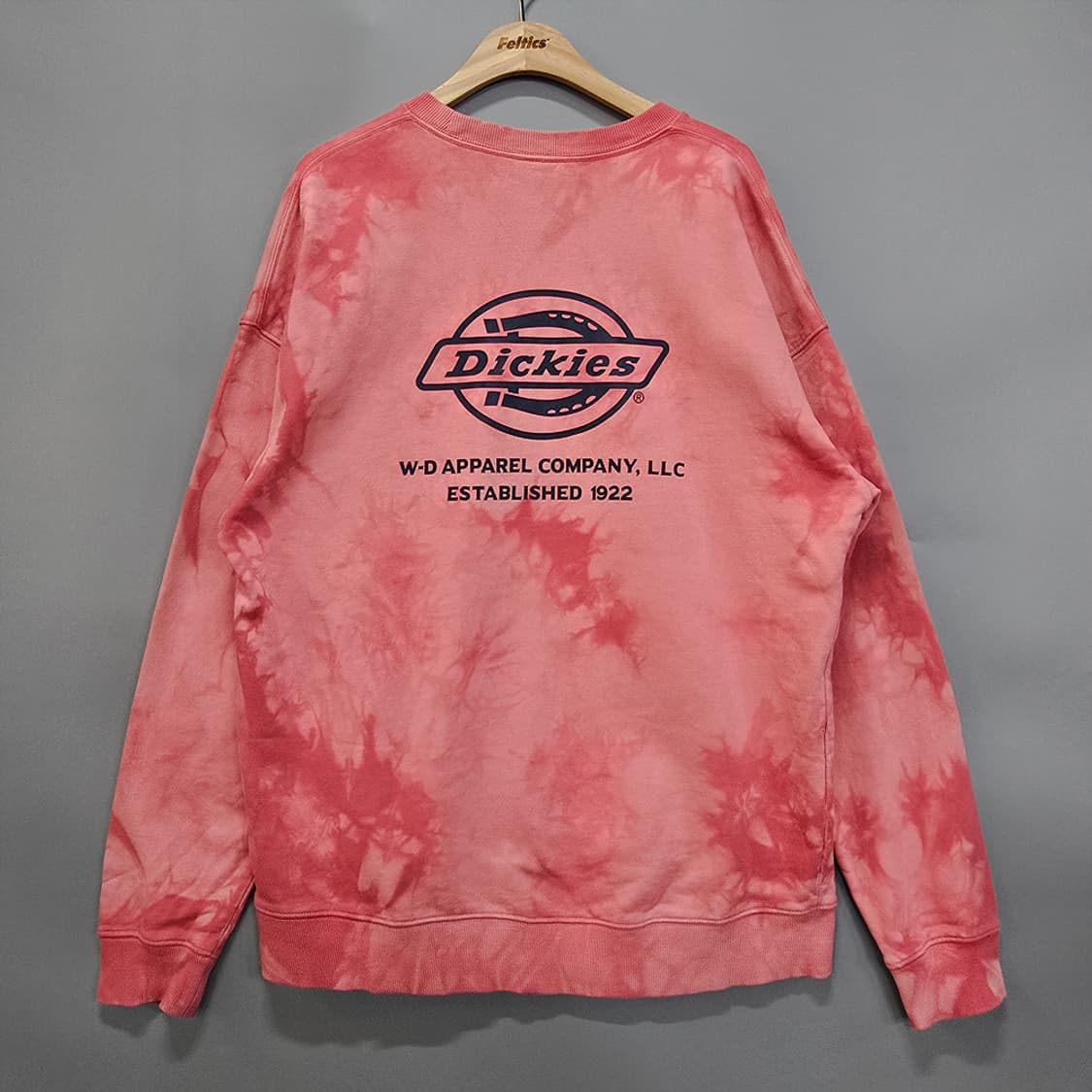 디키즈(Dickies) 타이다이 로고 맨투맨 핑크 L 상품이미지5