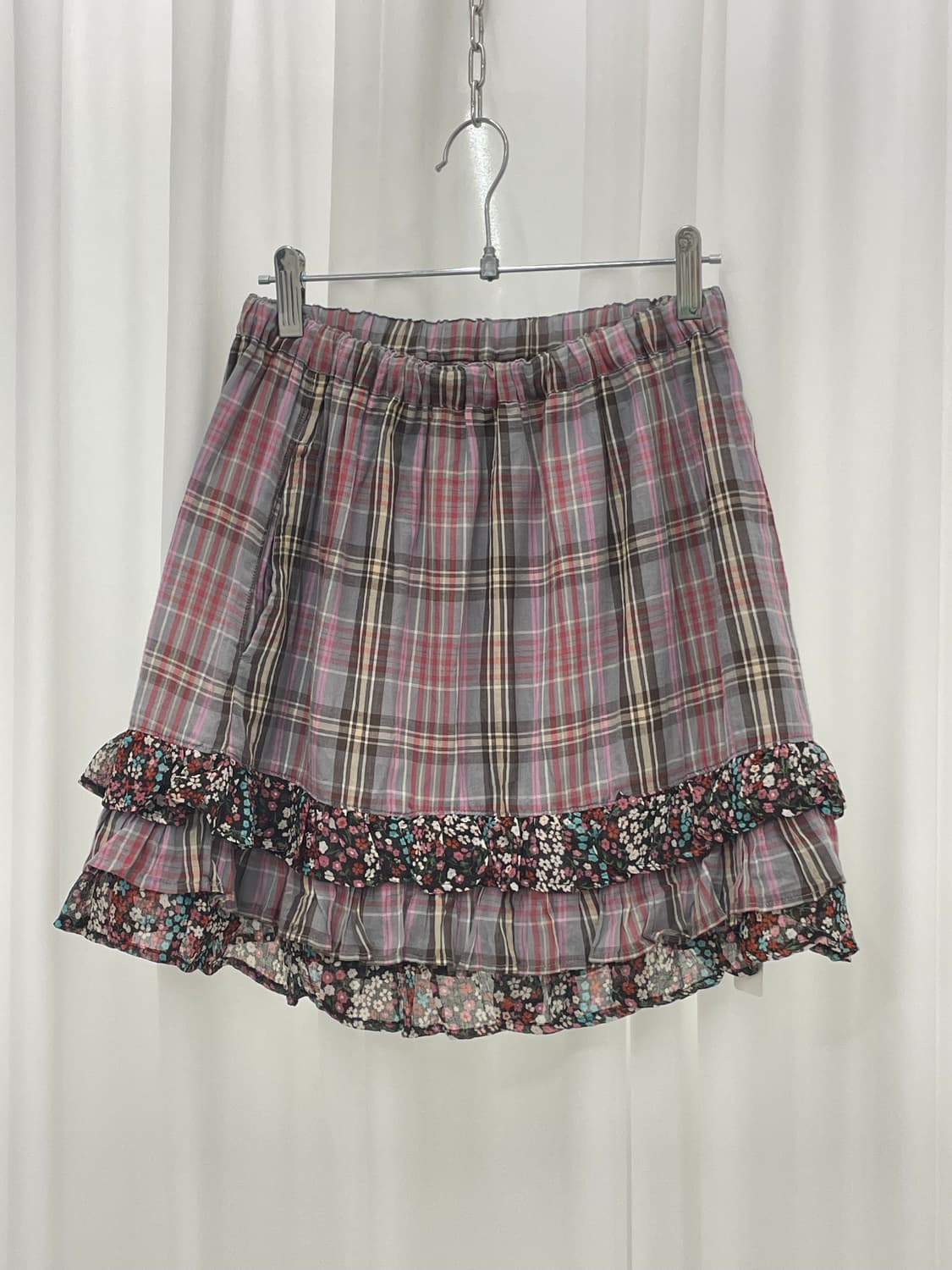 check pattern mini skirt 상품이미지1