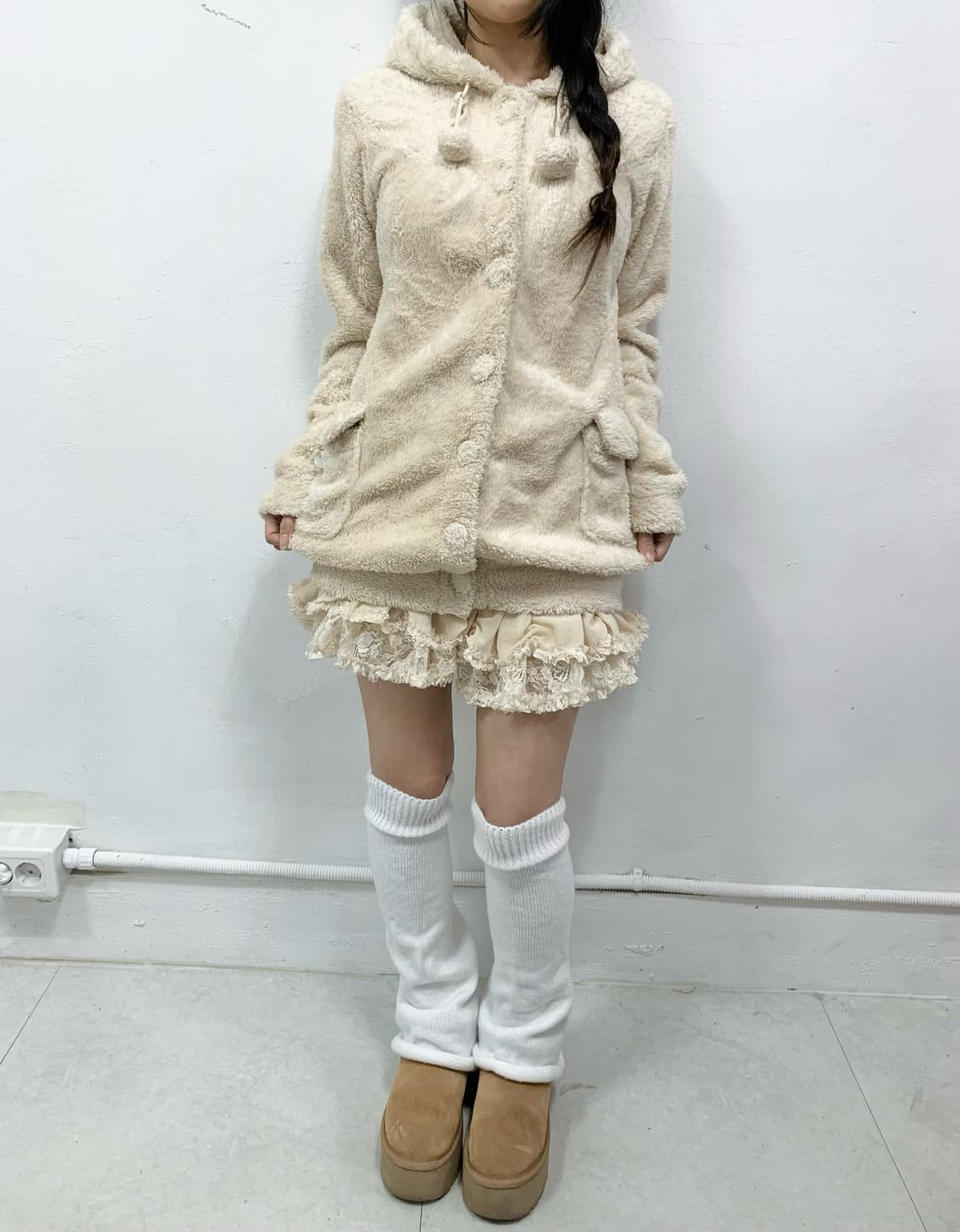 [CUTIE] 폭닥 코리락쿠마 폼폼이 후드 상품이미지3