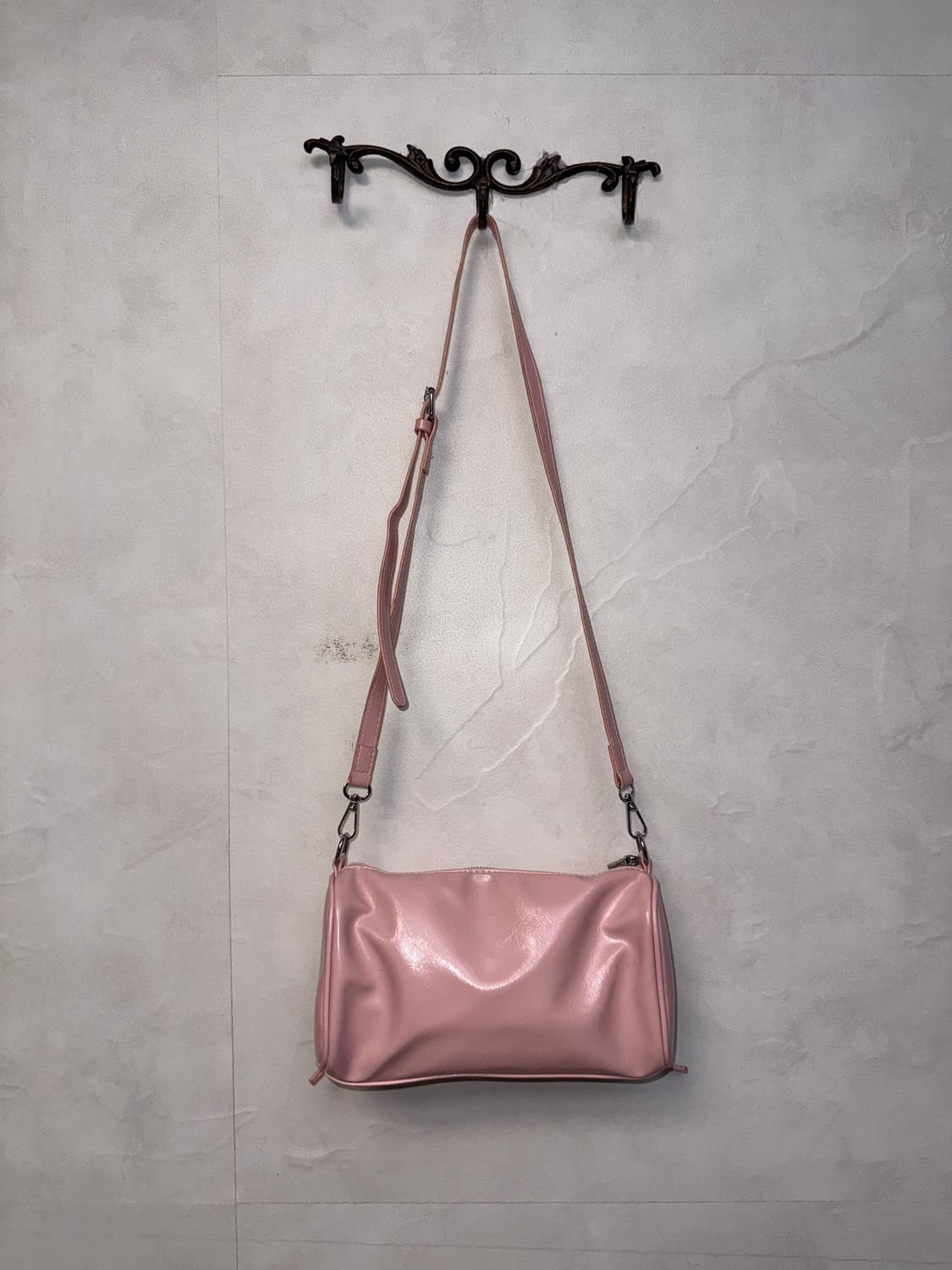 BettyBoop baby pink ribbon shirring 크로스백 상품이미지4