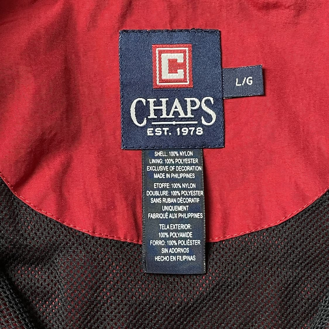 CHAPS 1990s 챕스 빈티지 레드 스포츠 아노락 자켓 A00450 상품이미지10