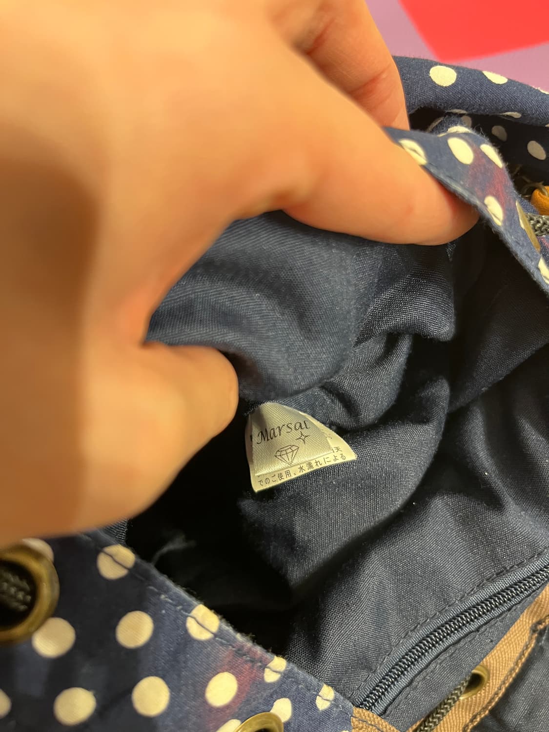 네이비 도트 모리걸 백팩 ⭐️ 상품이미지6