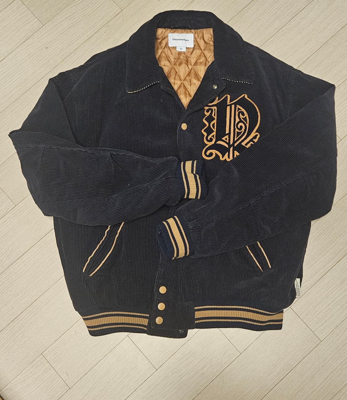 thisisneverthat 코듀로이 바시티 자켓 m 상품이미지3