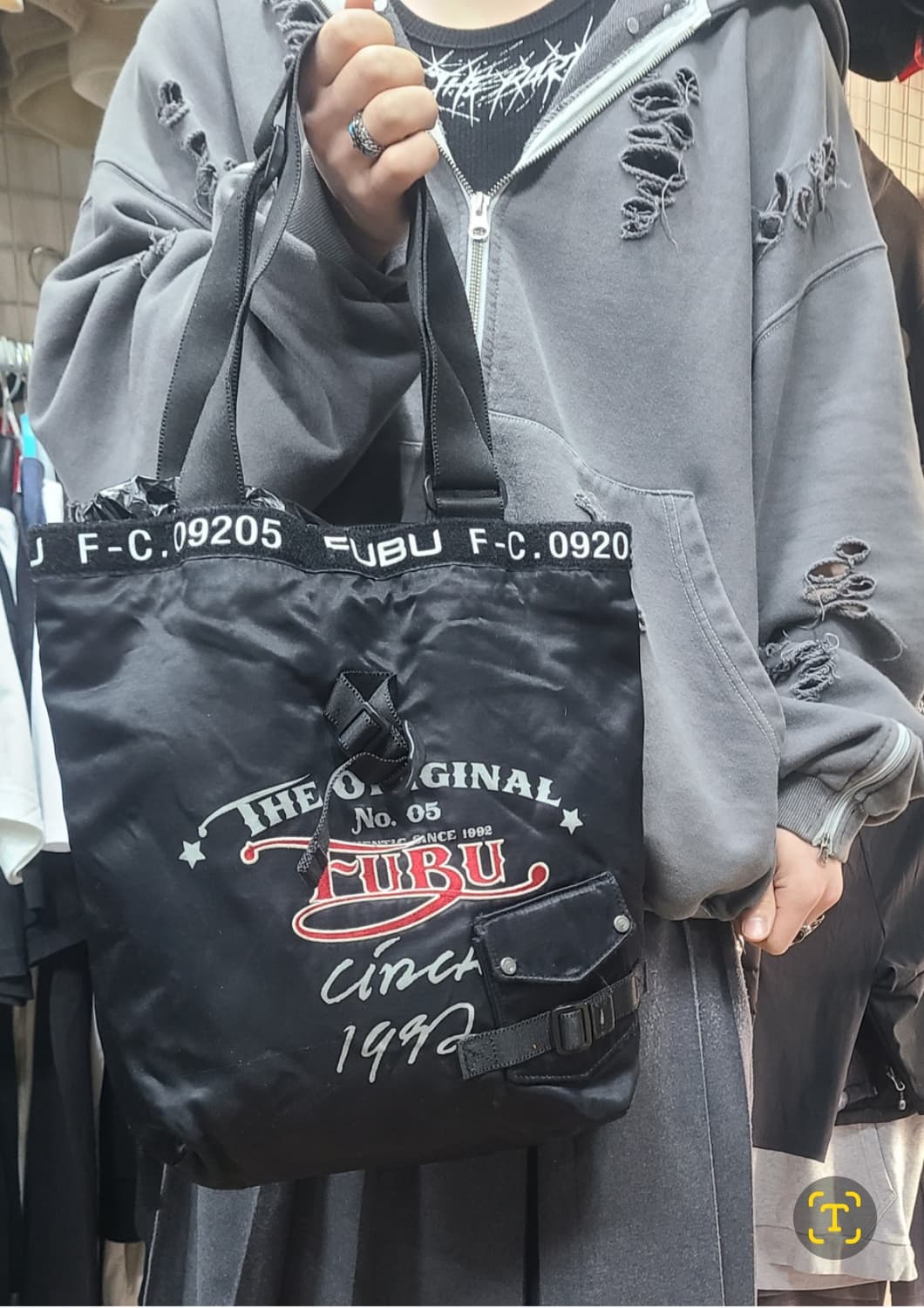 올드스쿨 FUBU 나일론 토트백 상품이미지1