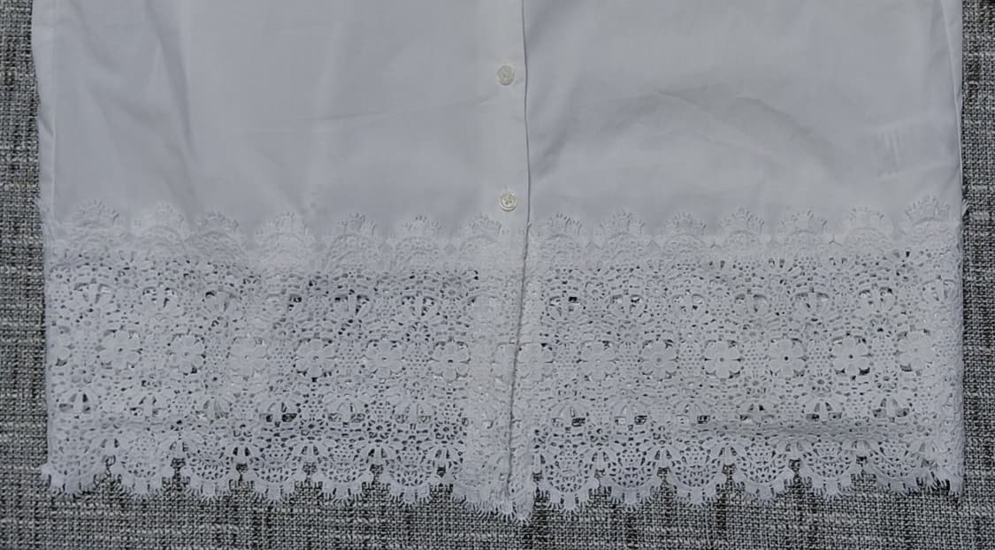 [M] ESSEME 에세메 자수 레이스 화이트 블라우스 상품이미지3