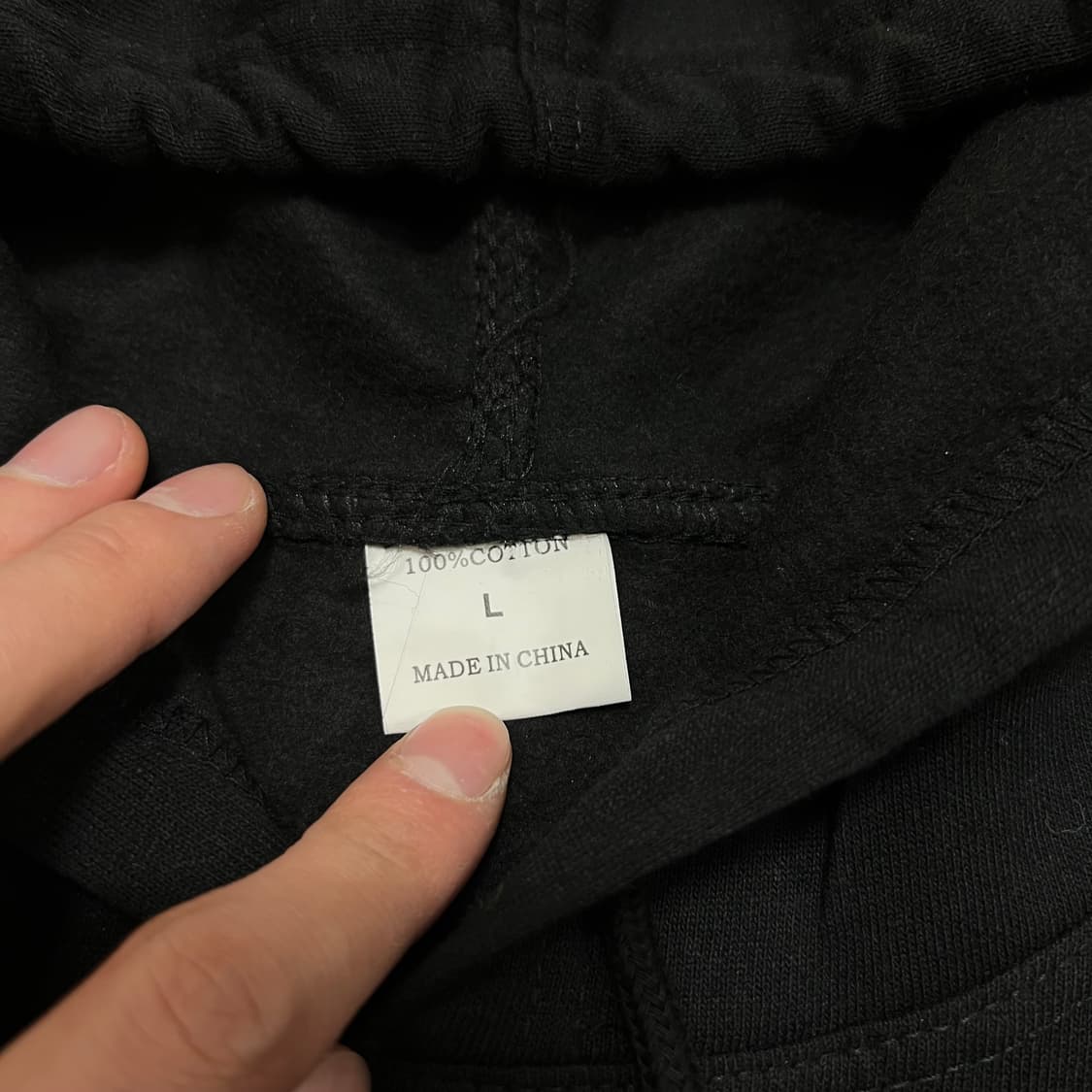 꼼데가르송 레드 하트 자수로고 후드 티셔츠 [블랙] L/100 상품이미지5