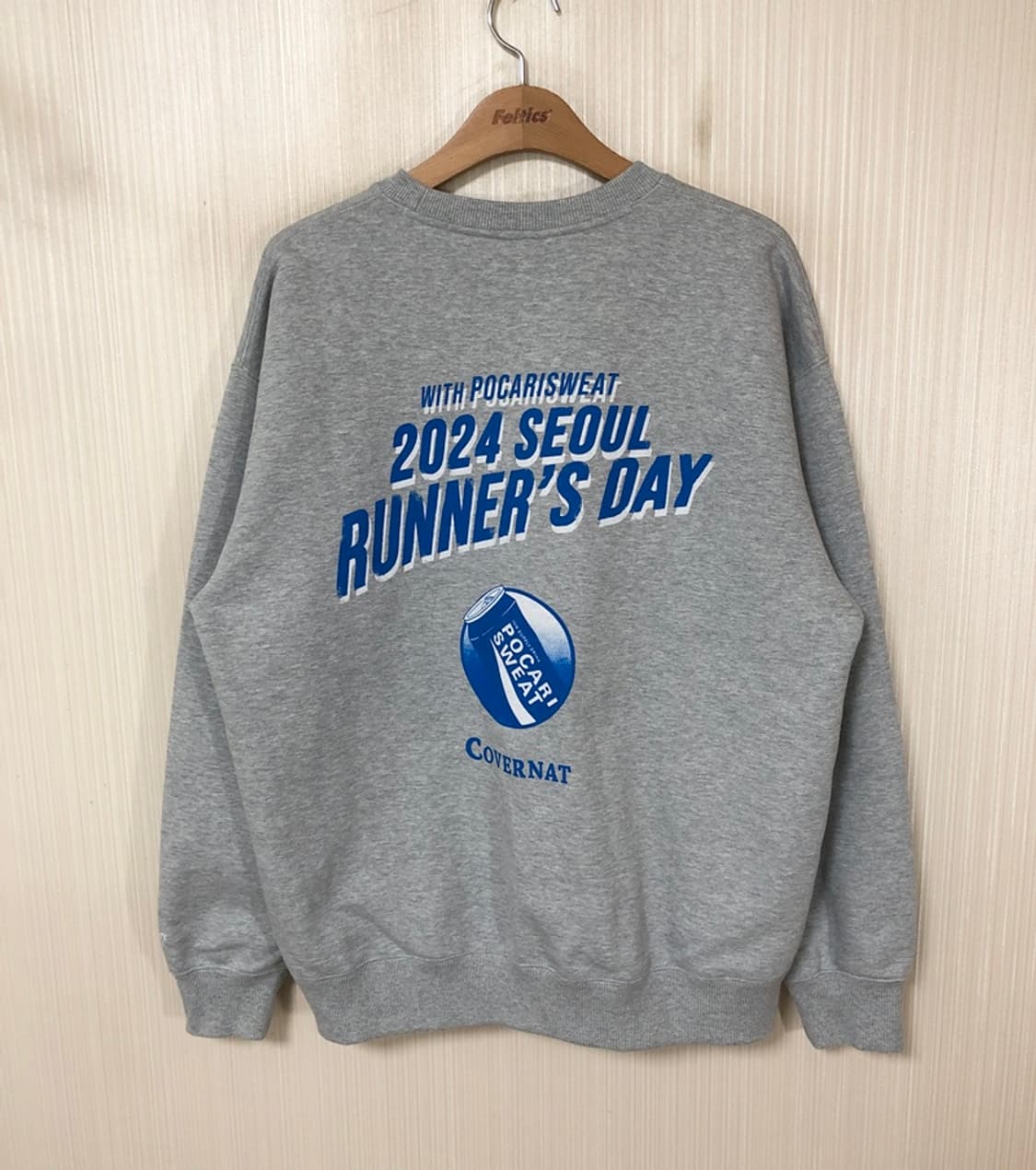 커버낫X포카리스웨트 2024 러너스데이 맨투맨티셔츠 L 상품이미지8